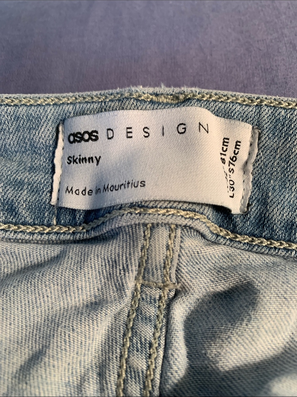 ASOS Light Blue Skinny Jeans  32x30